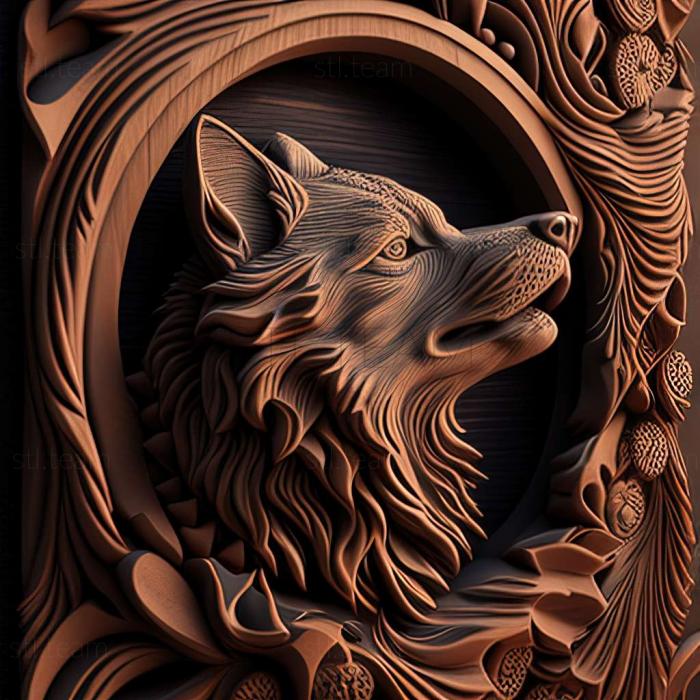 3D model wolf (STL)